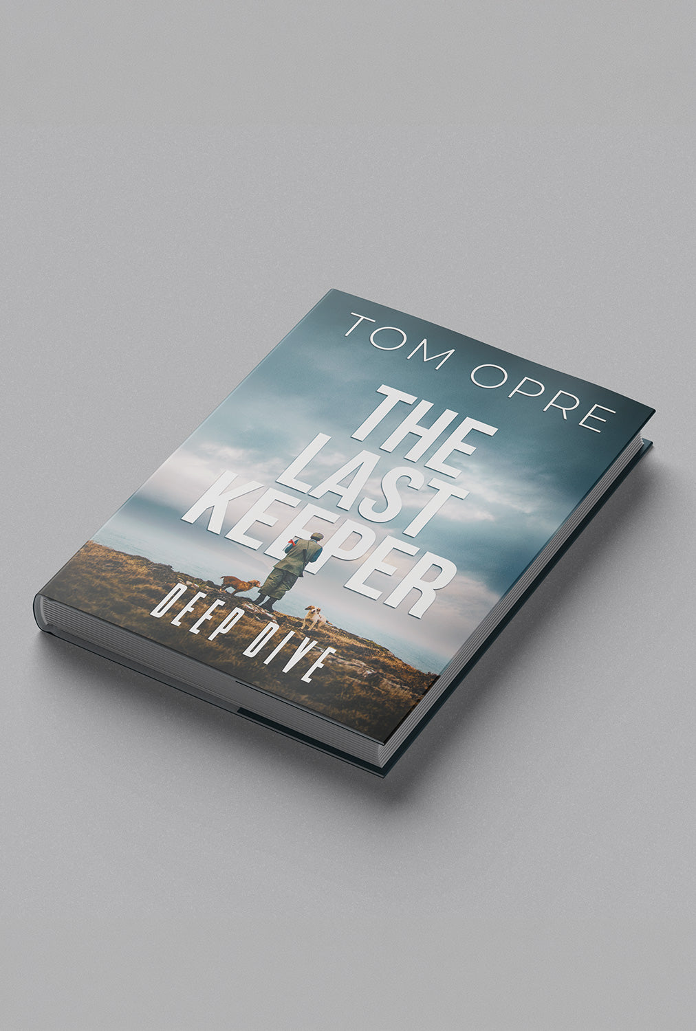 Book titled 'The Last Keeper' by Tom Opre on a gray background